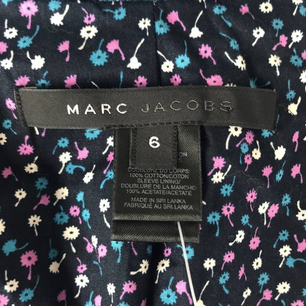 Marc Jacobs Blue With White Button Blazer Jacket - Picture 5 of 7